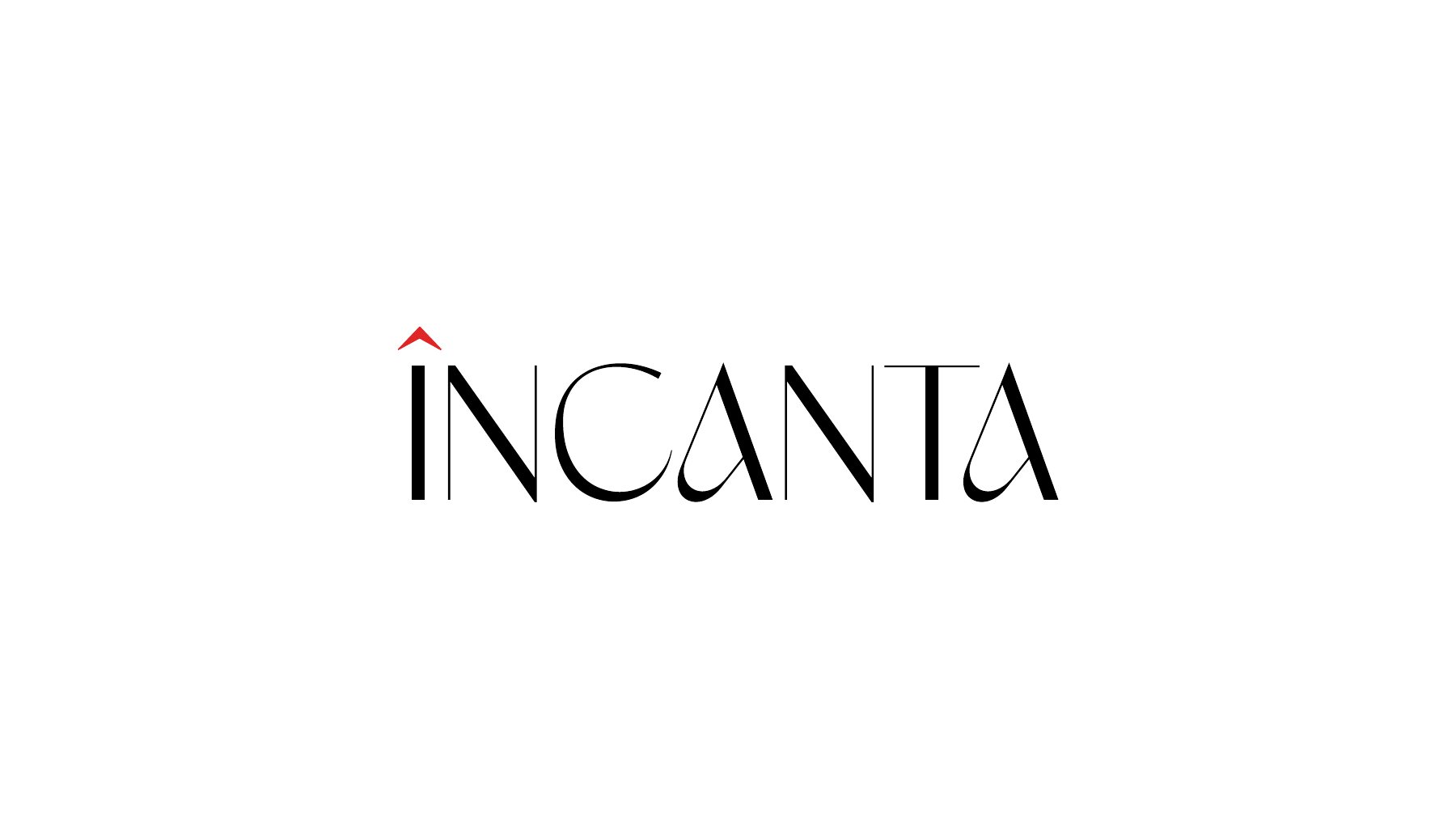 The ÎNCANTA wordmark with its red chevron